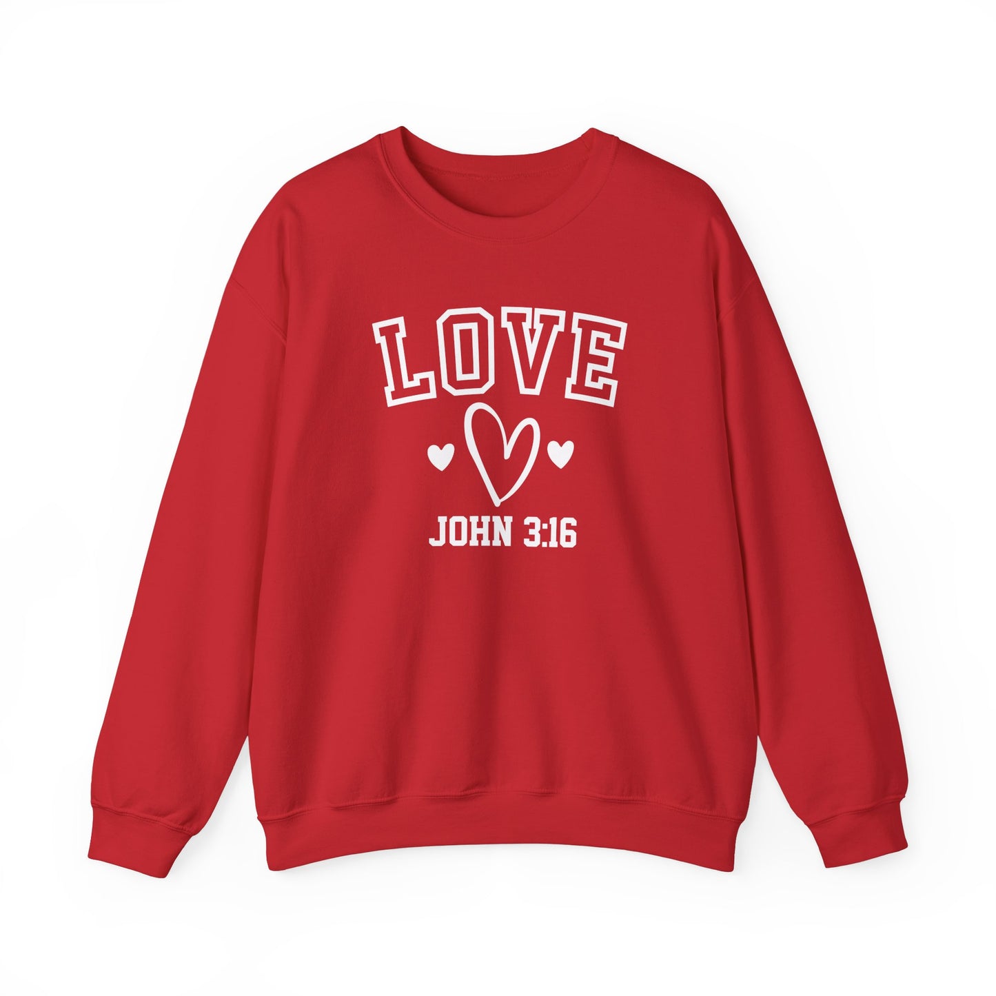 “John 3:16 Love” RED Sweatshirt