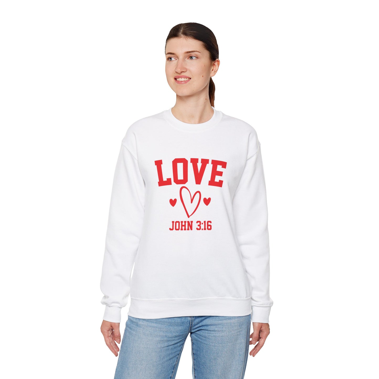 “John 3:16 Love” WHITE Sweatshirt