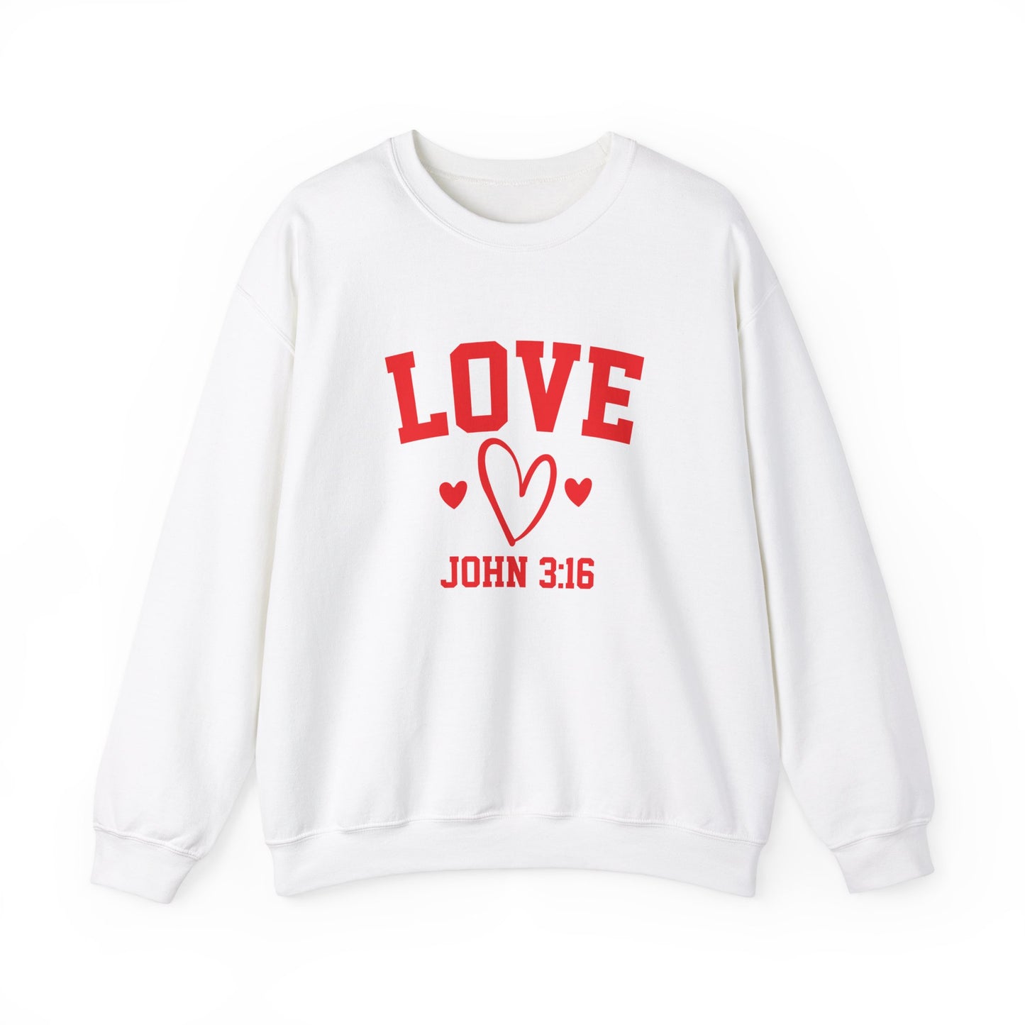 “John 3:16 Love” WHITE Sweatshirt