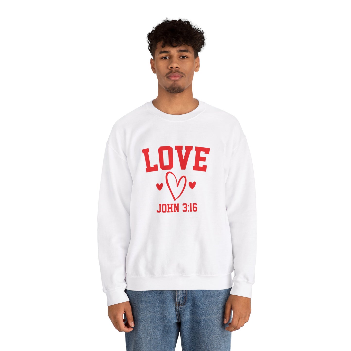 “John 3:16 Love” WHITE Sweatshirt
